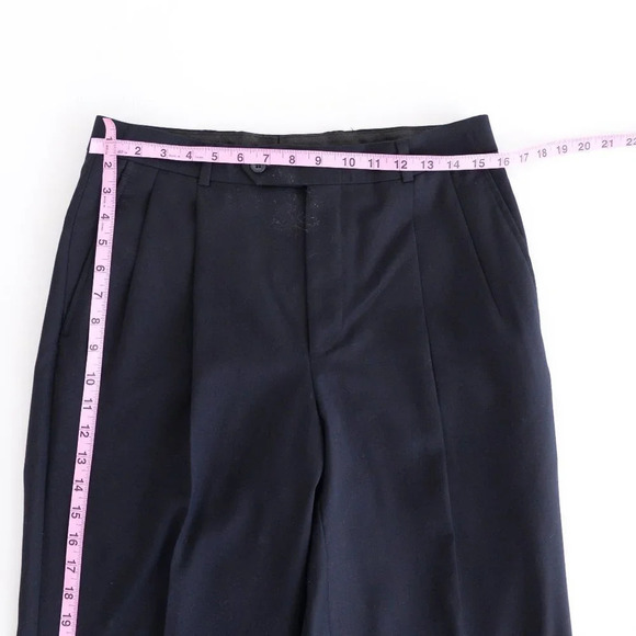 Statfford Navy/Black 100%  Wool Suit and Pant Set Size 32/30 Pant - Picture 3 of 16